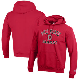 Men's Champion  Scarlet Ohio State Buckeyes Alumni Logo Pullover Hoodie