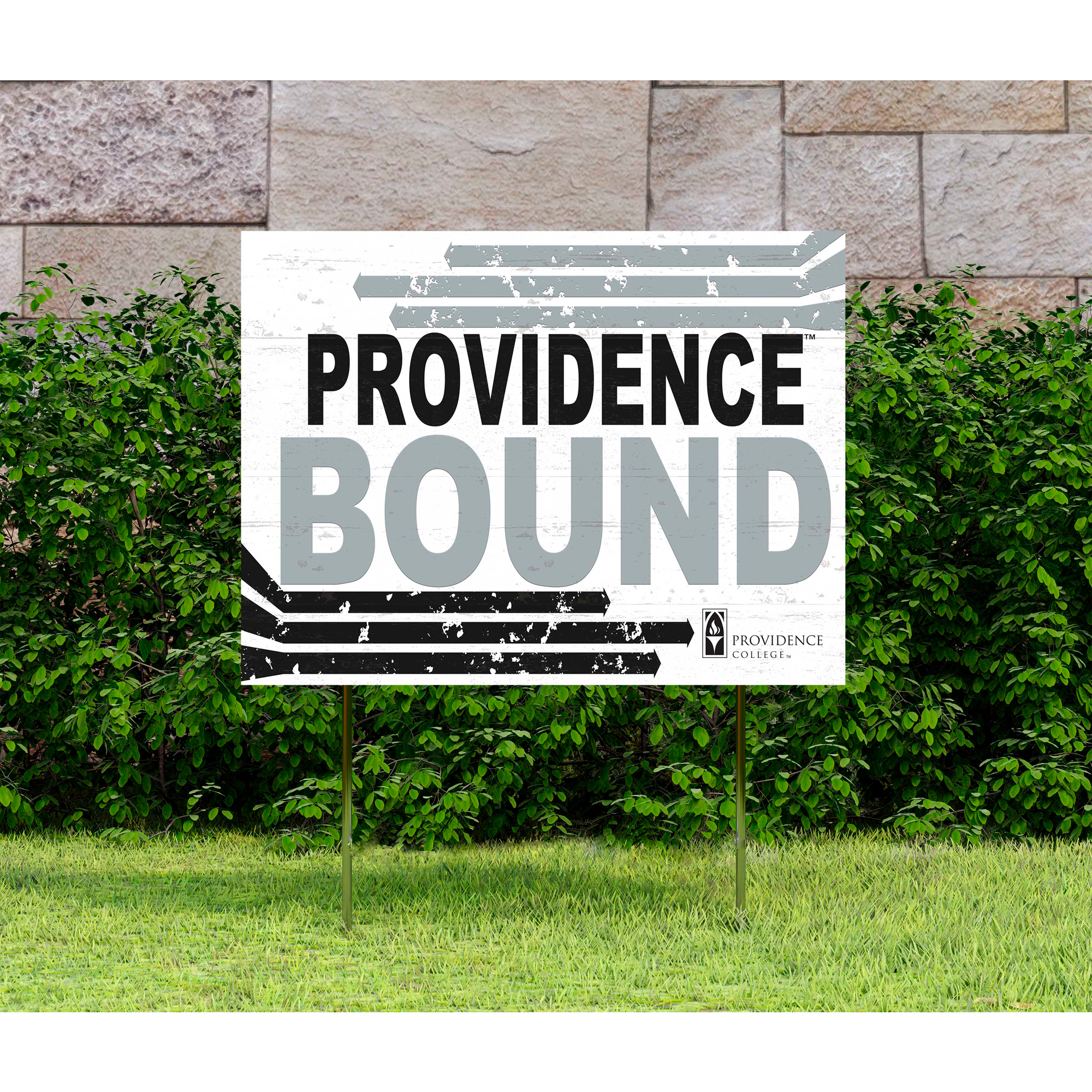 White Providence Friars 18" x 24" Bound Yard Sign - Image 3