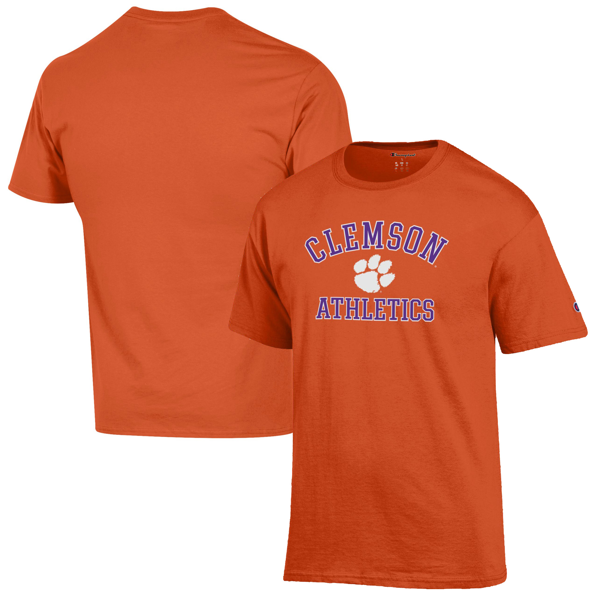 Men's Champion Orange Clemson Tigers Athletics Logo T-Shirt - Image 5