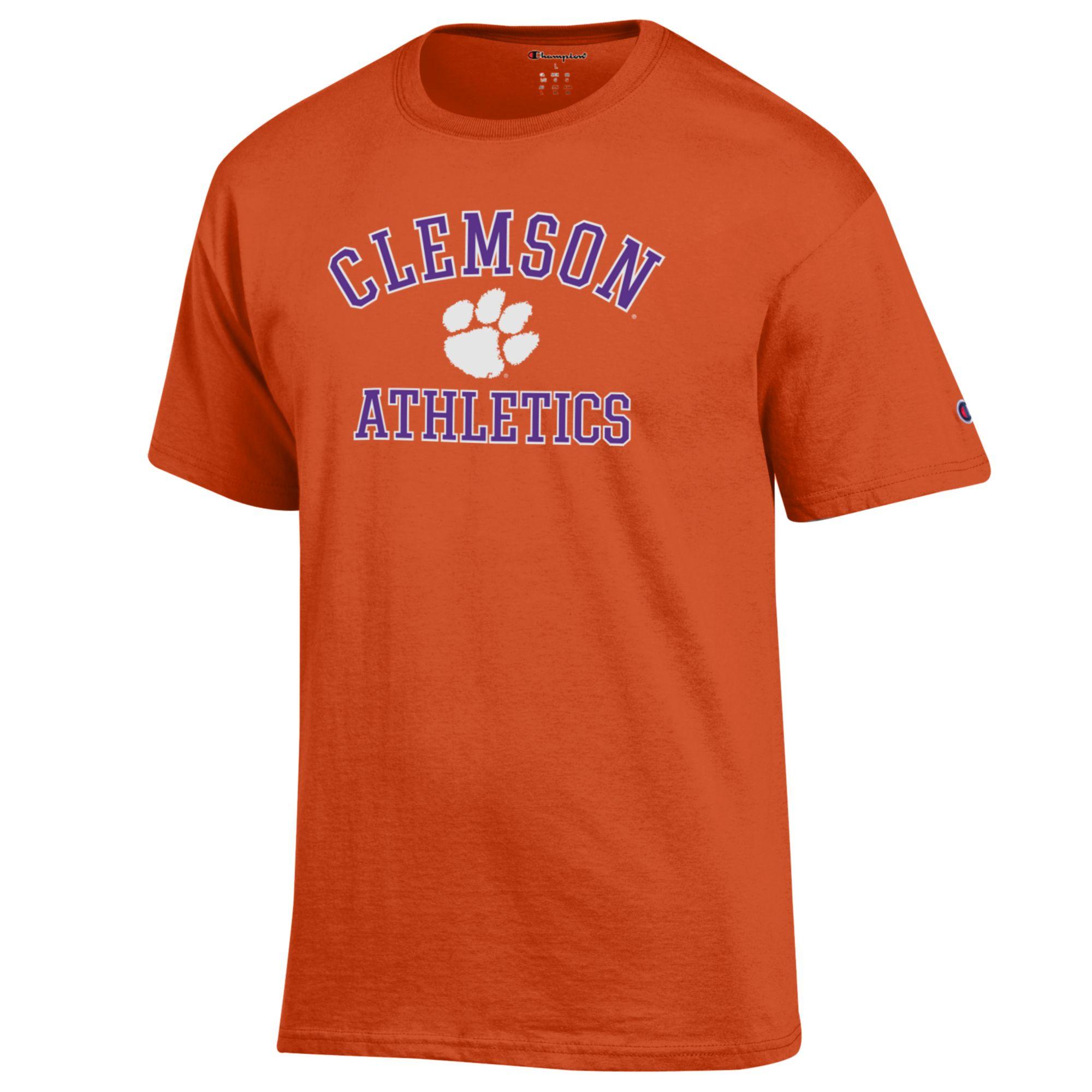 Men's Champion Orange Clemson Tigers Athletics Logo T-Shirt - Image 6