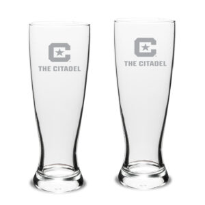 Citadel Bulldogs 23oz. Two-Piece University Pilsner Glass Set