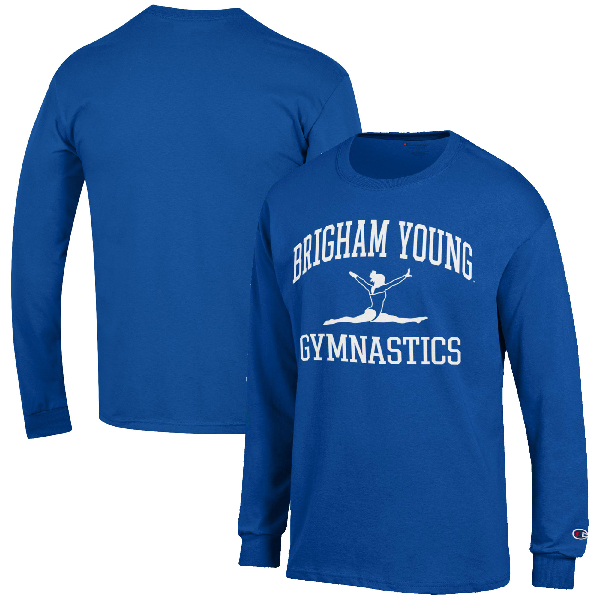 Men's Champion Royal BYU Cougars Gymnastics Icon Long Sleeve T-Shirt - Image 9