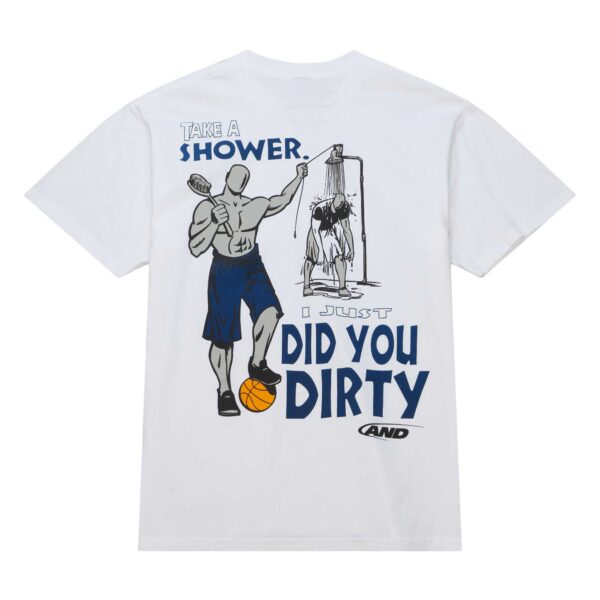 Men's Mitchell & Ness White And 1 Dirty T-Shirt - Image 9