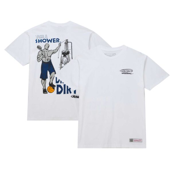 Men's Mitchell & Ness White And 1 Dirty T-Shirt