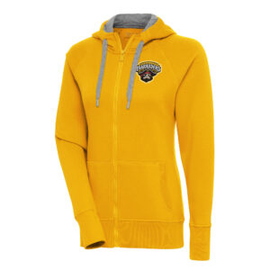 Women's Antigua  Gold Bradenton Marauders Victory Full-Zip Hoodie