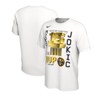 Men's Nike Nikola Jokic White Denver Nuggets 2023 NBA Finals Champions MVP T-Shirt