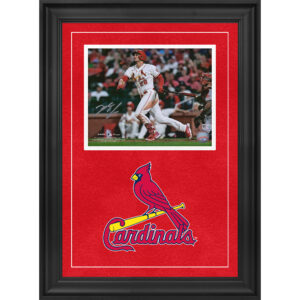 Nolan Arenado St. Louis Cardinals Autographed Deluxe Framed 8" x 10" Finishing Swing Photograph