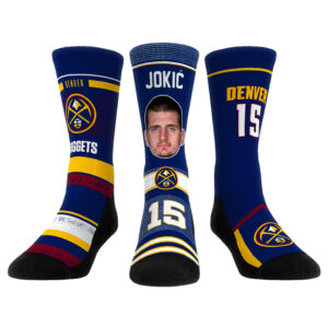 Unisex Rock Em Socks Nikola Jokic Denver Nuggets Three-Pack Crew Sock Set