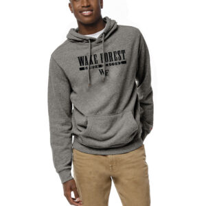 Men's League Collegiate Wear  Heather Gray Wake Forest Demon Deacons  Heritage Tri-Blend Pullover Hoodie