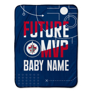 Chad & Jake  Winnipeg Jets 30" x 40" Personalized Baby Blanket