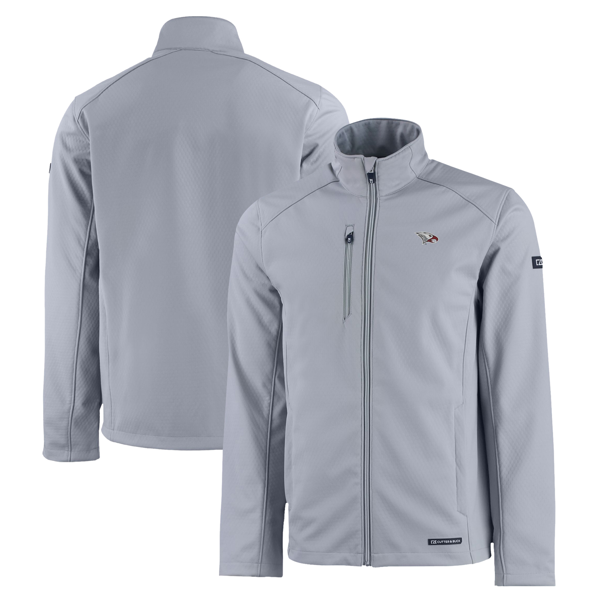 Men's Cutter & Buck Gray North Carolina Central Eagles Evoke Eco Softshell Recycled Full-Zip Jacket