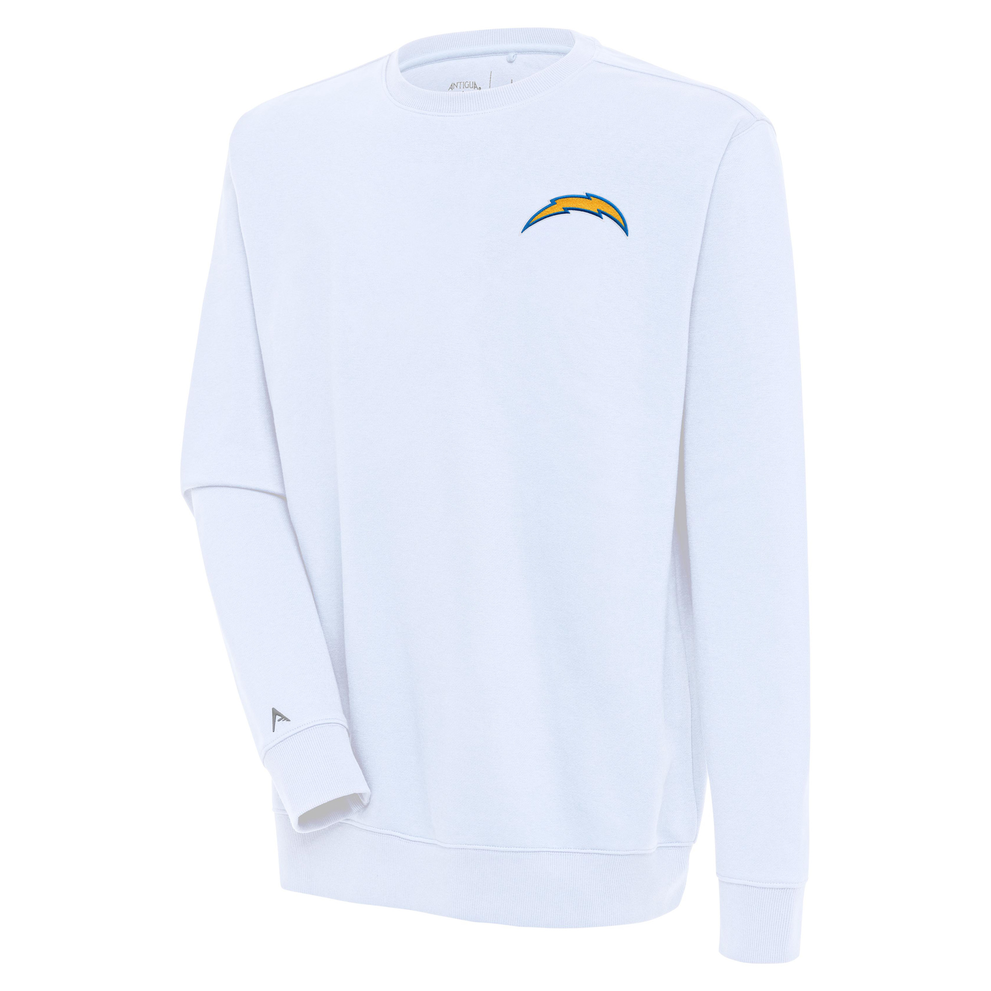 Men's Antigua White Los Angeles Chargers Victory Pullover Sweatshirt