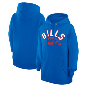 Unisex Starter  Royal Buffalo Bills Half Ball Team Fleece Pullover Hoodie