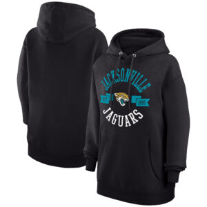 Women's G-III 4Her by Carl Banks Black Jacksonville Jaguars City Graphic Team Fleece Pullover Hoodie