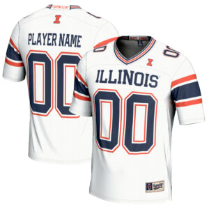 Men's GameDay Greats White Illinois Fighting Illini NIL Pick-A-Player Football Jersey