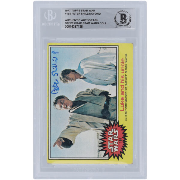 Peter Shillingford Autographed 1977 Topps Star Wars #184 BGS Authenticated Authentic Card - Image 5