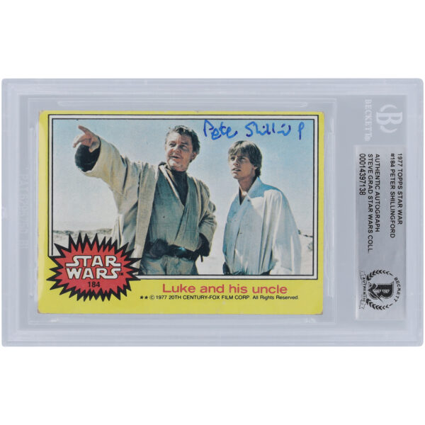 Peter Shillingford Autographed 1977 Topps Star Wars #184 BGS Authenticated Authentic Card - Image 7