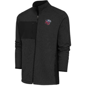 Men's Antigua  Heather Black Liberty Flames Course Full-Zip Jacket