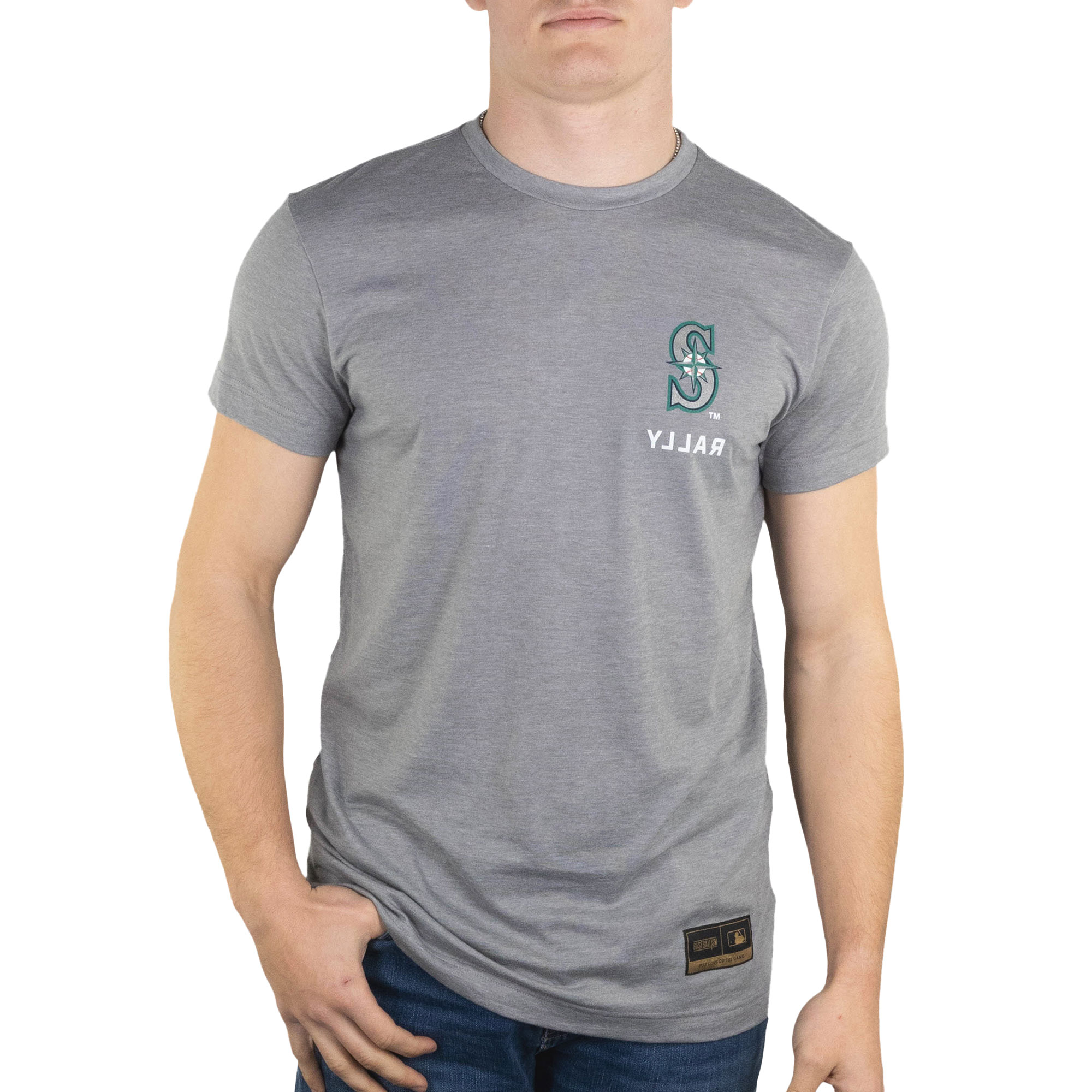 Men's Baseballism Heather Charcoal Seattle Mariners Rally Cap T-Shirt