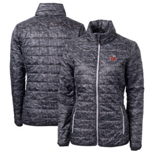 Women's Cutter & Buck  Black Fort Wayne TinCaps Rainier PrimaLoft Eco Insulated Camo Full-Zip Puffer Jacket