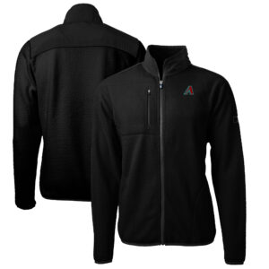 Men's Cutter & Buck  Black Arizona Diamondbacks Cascade Eco Sherpa Full-Zip Jacket