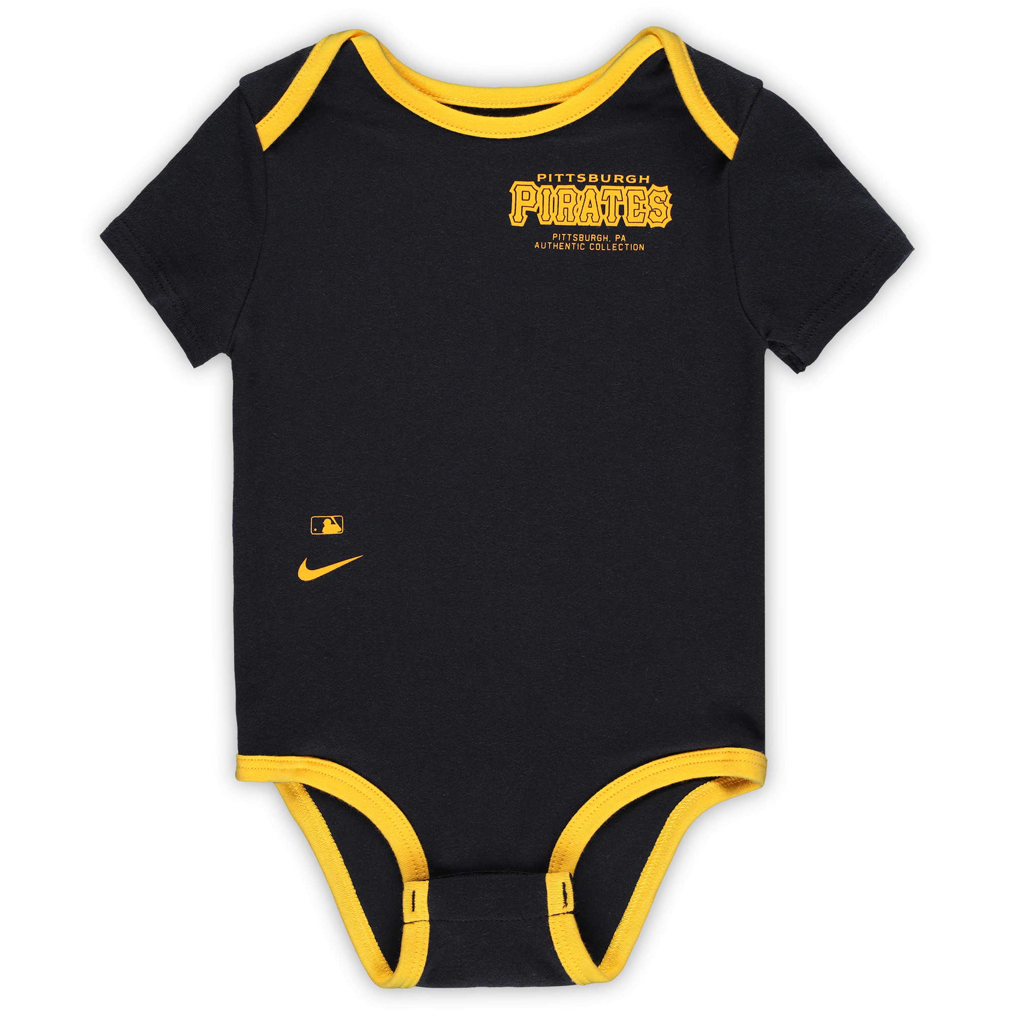 Newborn & Infant Nike Pittsburgh Pirates Three-Pack Bodysuit Set - Image 8