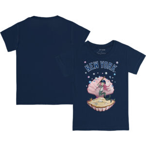 Infant Tiny Turnip Navy New York Yankees Mermaid T-Shirt