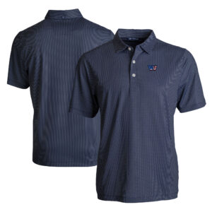 Men's Cutter & Buck Navy Washington Commanders Big & Tall Americana Pike Eco Symmetry Print Stretch Recycled Polo