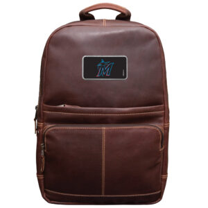 Brown Miami Marlins Color Logo Plate Kannah Canyon Backpack