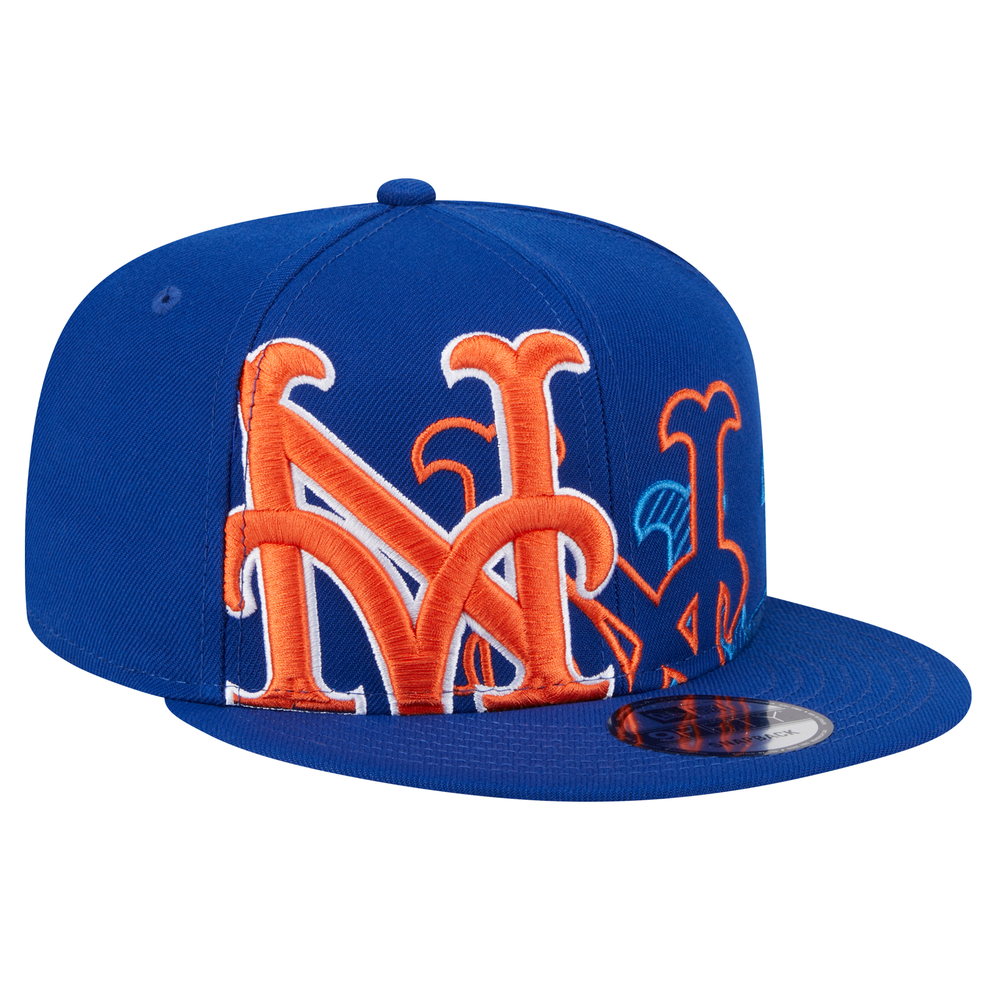 Men's New Era Royal New York Mets Team Shadow 9FIFTY Snapback Hat - Image 9