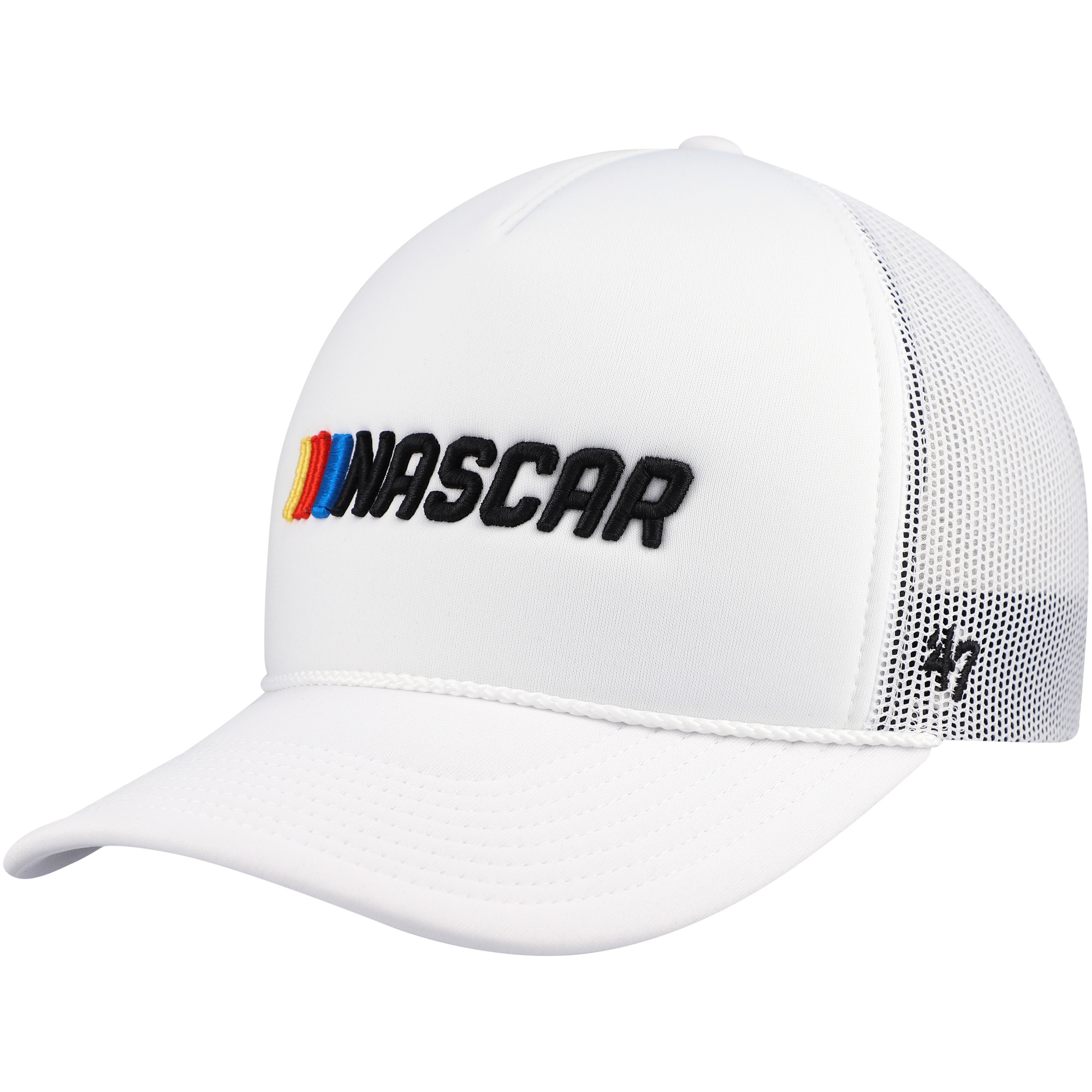 Men's '47 White NASCAR Foam Front Trucker Adjustable Hat