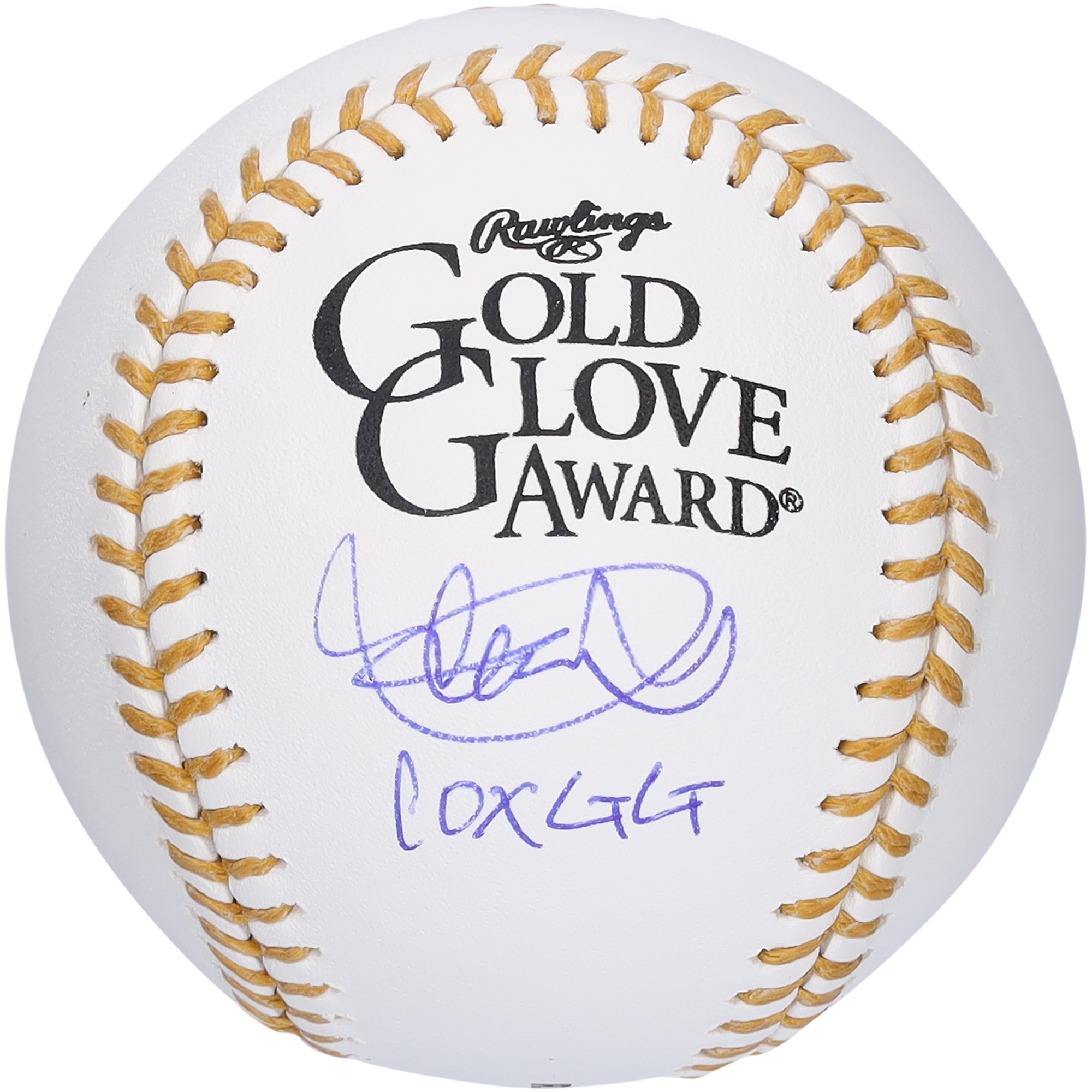 Ichiro Suzuki Seattle Mariners Autographed Gold Glove Logo Baseball with "10x GG" Inscription