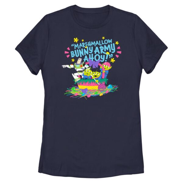 Women's Mad Engine  Navy Toy Story Marshmallow Bunny Army Graphic T-Shirt