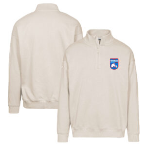 Men's Levelwear Khaki Quebec Nordiques Retro Murray Quarter-Zip Pullover Top