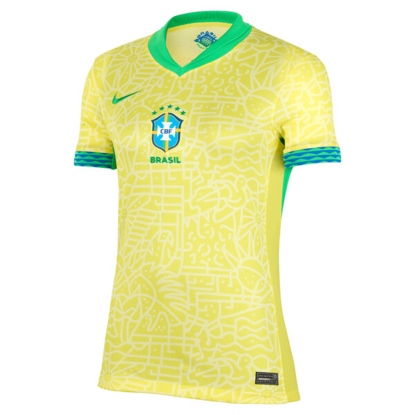 Women's Nike  Yellow Brazil National Team 2024 Home Stadium Replica Jersey - Image 4