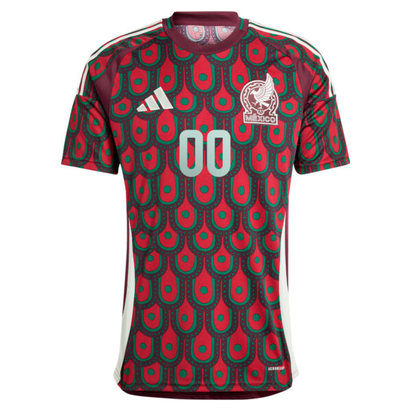 Men's adidas  Burgundy Mexico National Team 2024 Home Replica Custom Jersey - Image 6