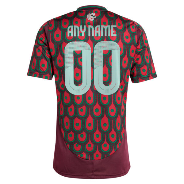 Men's adidas  Burgundy Mexico National Team 2024 Home Replica Custom Jersey - Image 7