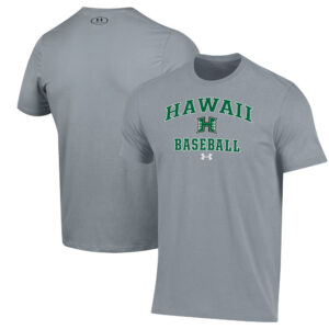 Men's Under Armour  Gray Hawaii Rainbow Warriors Baseball Performance T-Shirt