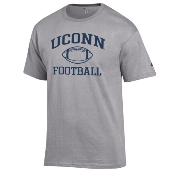 Men's Champion Heather Gray UConn Huskies Football Icon  T-Shirt - Image 10