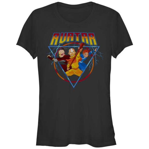 Women's Mad Engine Black Avatar: The Last Airbender Power Avatars T-Shirt