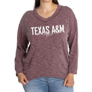 Women's Maroon Texas A&M Aggies Bailey V-Neck Tri-Blend Tunic