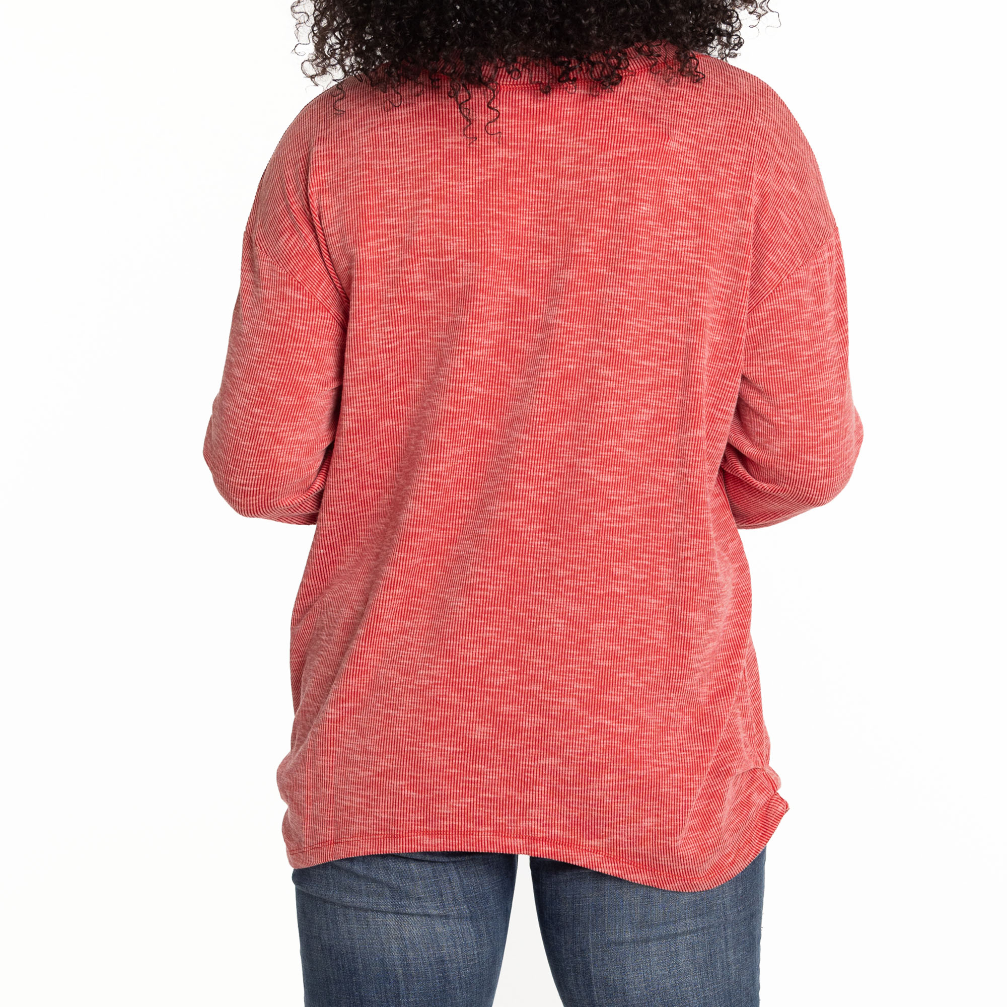 Women's Red Georgia Bulldogs Bailey V-Neck Tri-Blend Tunic - Image 5