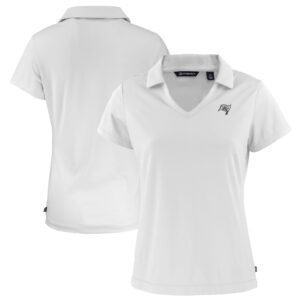Women's Cutter & Buck White Tampa Bay Buccaneers Daybreak Eco Recycled V-Neck Polo