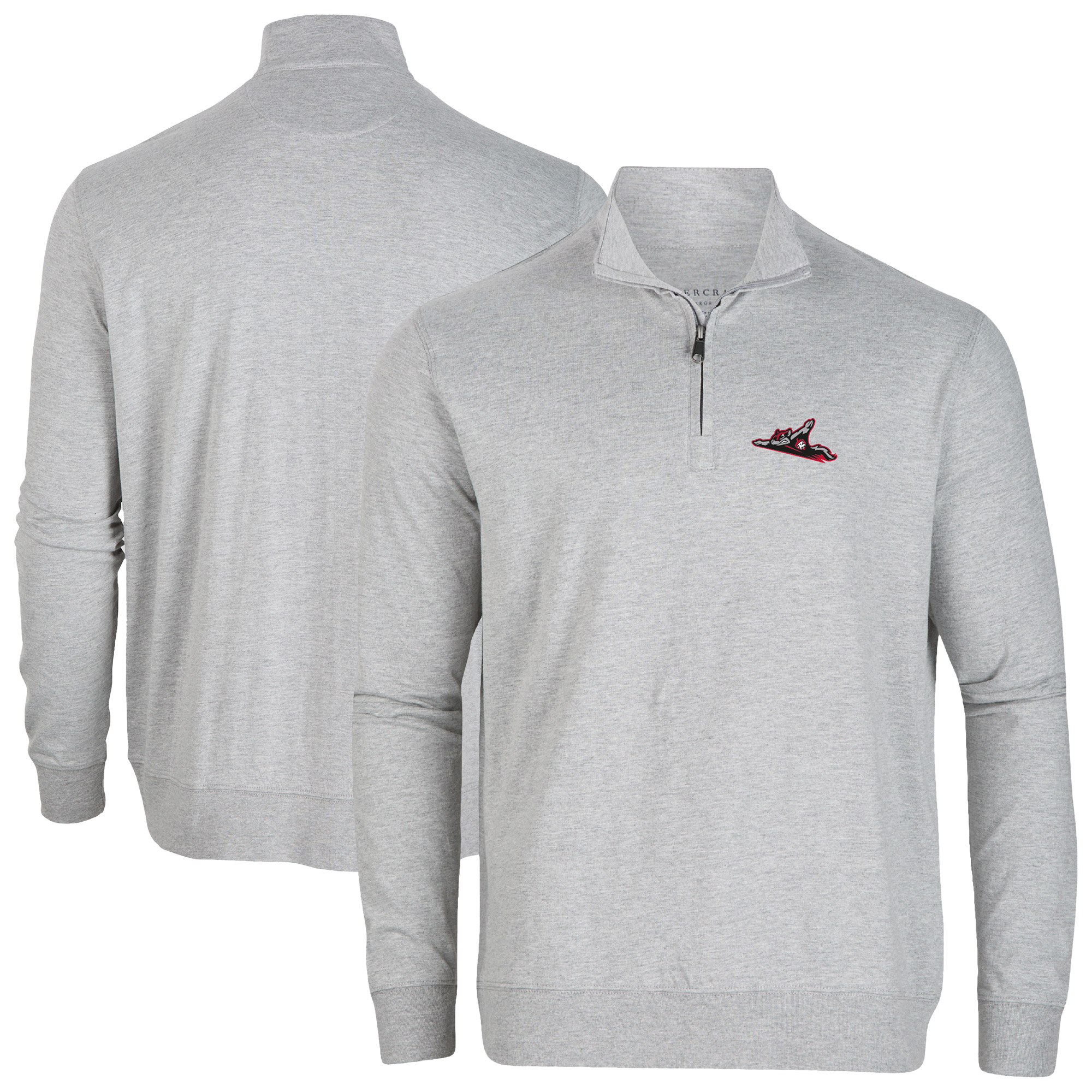 Men's Heather Gray Richmond Flying Squirrels Alumni Quarter-Zip Pullover Top - Image 2