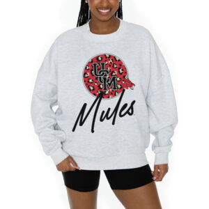 Women's Gameday Couture Ash Central Missouri Mules Premium Fleece Pullover Sweatshirt