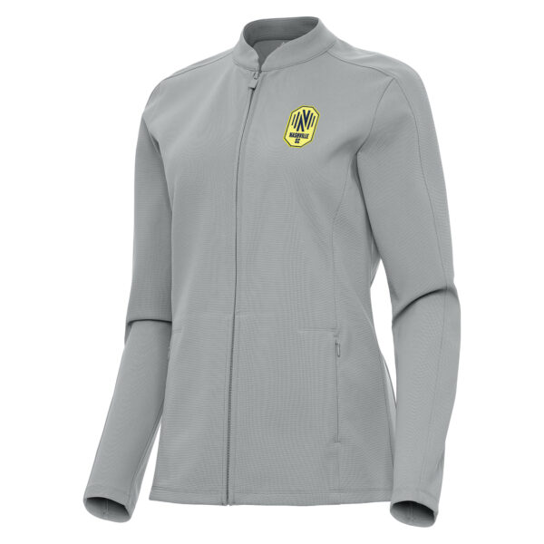 Women's Antigua Gray Nashville SC Regard Full-Zip Jacket