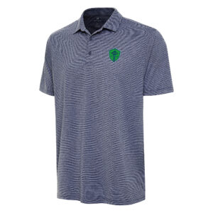 Men's Antigua Heather Navy Seattle Sounders FC Scheme Polo
