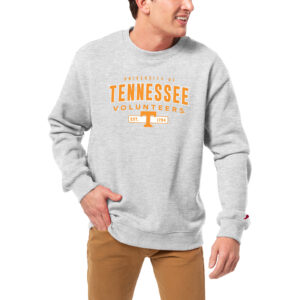 Men's League Collegiate Wear Heather Gray Tennessee Volunteers Essentials 2.0 Fleece Pullover Sweatshirt
