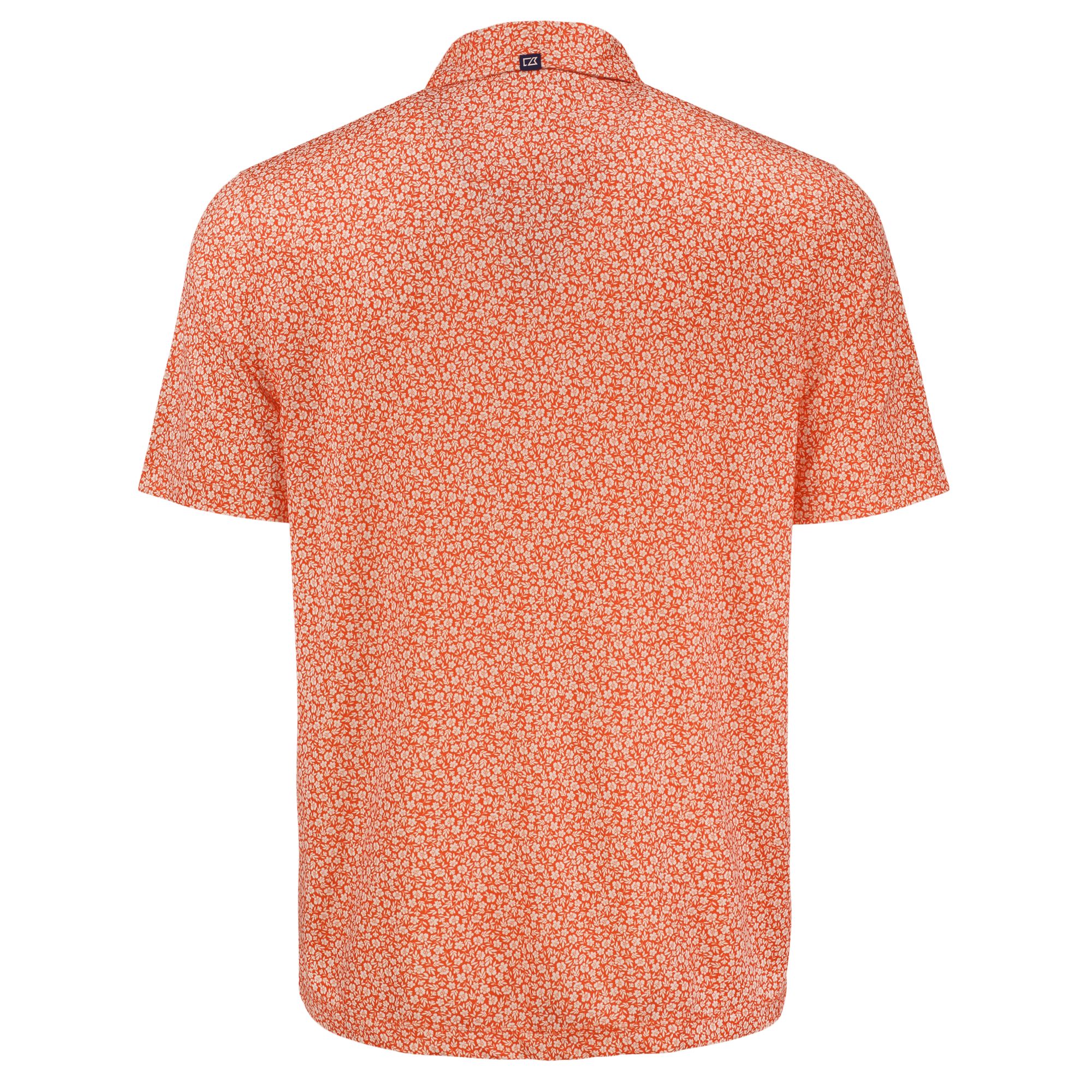 Men's Cutter & Buck Orange Denver Broncos Pike Eco Flora Print Polo - Image 7