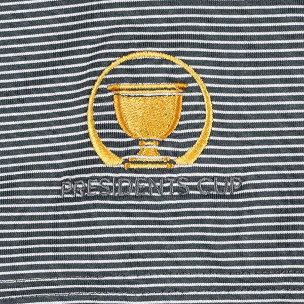 Men's Under Armour Charcoal Presidents Cup T2 Green Bridge Stripe Polo - Image 9